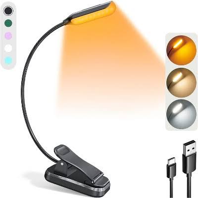 Page Ambient Amber LED Clip-On Book Light